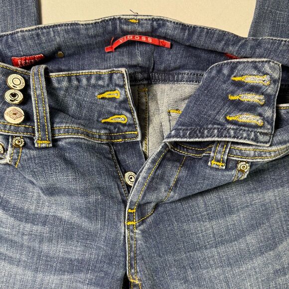 Vigoss Florence Bootcut Jeans, Size 7m, Medium Wash, Distressed, Buttons 2/$50 - Picture 9 of 16